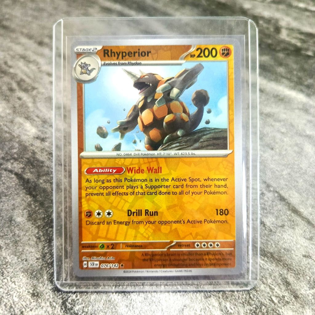 kartu pokemon original ryhperior | dapat toploader | kartu pokemon original english
