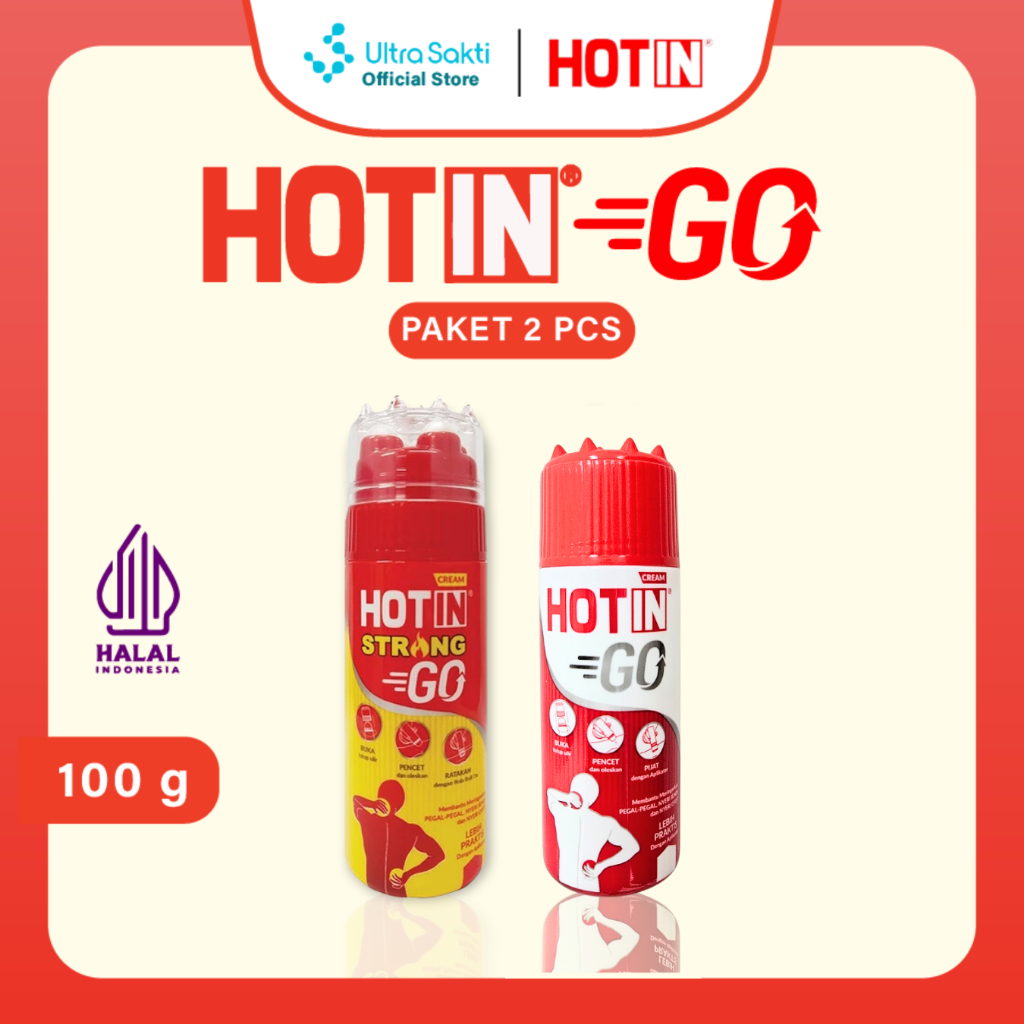 Paket 2 HOTIN Go Variant Original + Strong @100gr - Atasi Capek, Pegal, dan Nyeri Otot