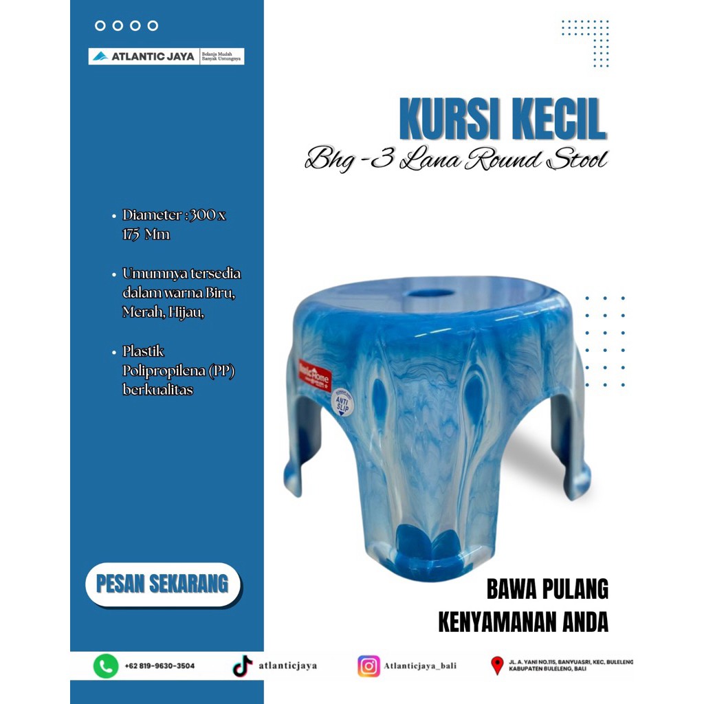 KURSI PENDEK LANA BULAT BHG-3