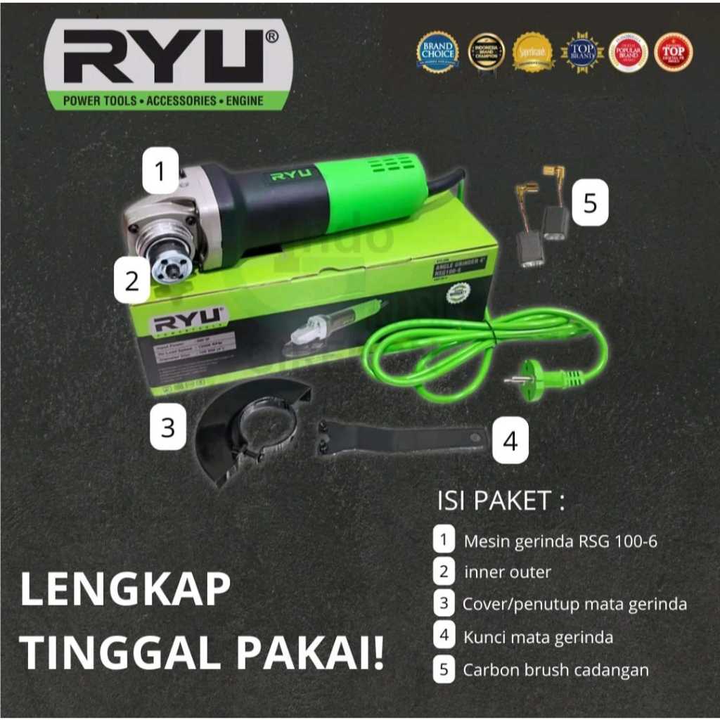 Gerinda RYU Mesin gerinda tangan listrik Original RYU Japan Technology Bergaransi Resmi