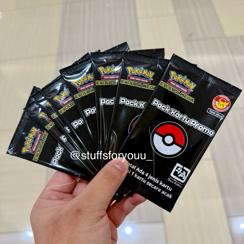 Kartu Pokemon TCG Evolusi Mega Pack Kartu Promo Gyukaku | Pokemon Game Kartu Koleksi | Kartu Pokemon