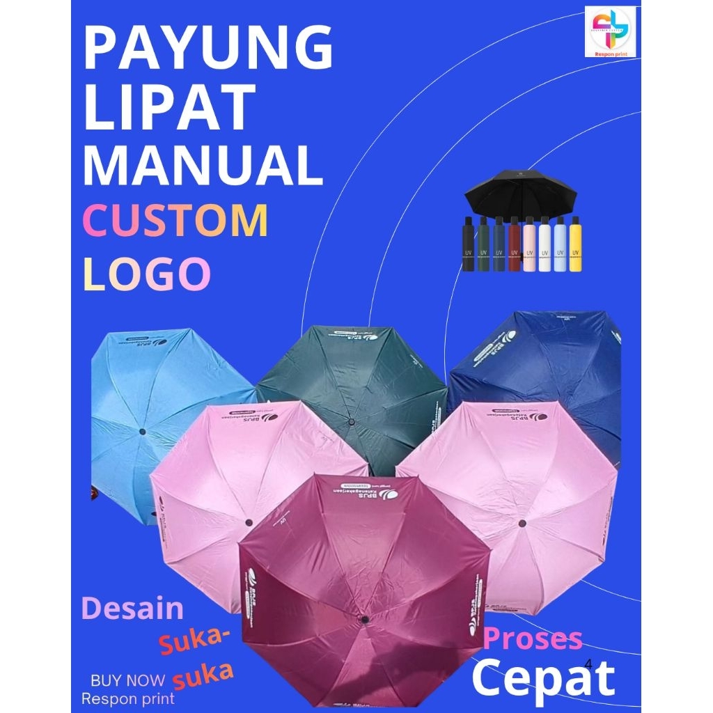 payung lipat manual custom/payung lipat manual custom logo/payung lipat manual logo promosi/payung l