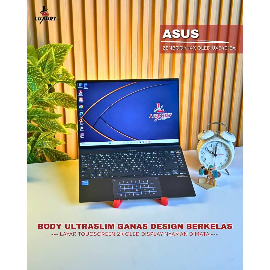 LAPTOP ASUS ZENBOOK 14X UX5401E OLED TOUCHSCREEN 11TH GEN CORE I5 RAM 8GB SSD 512GB BACKLIGHT SECOND