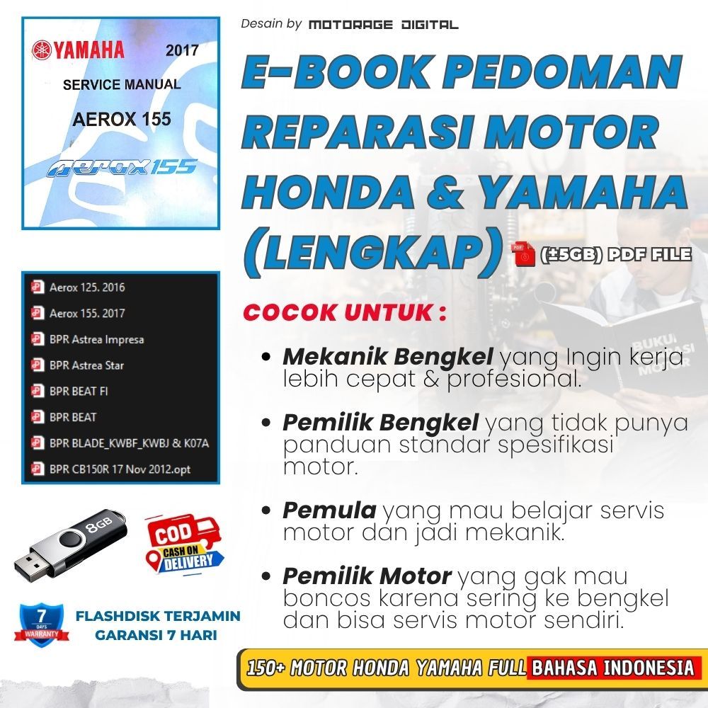 Buku Pedoman Reparasi Motor Honda Yamaha Karbu & Injeksi (Link Pesanan Khusus)
