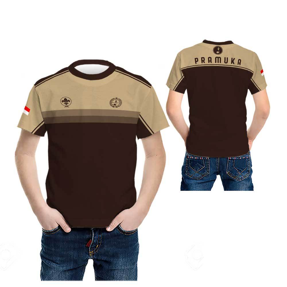 Baju Pramuka Anak / Seragam Pramuka Anak / Kaos Jersey Pramuka Anak Free Custom Nama