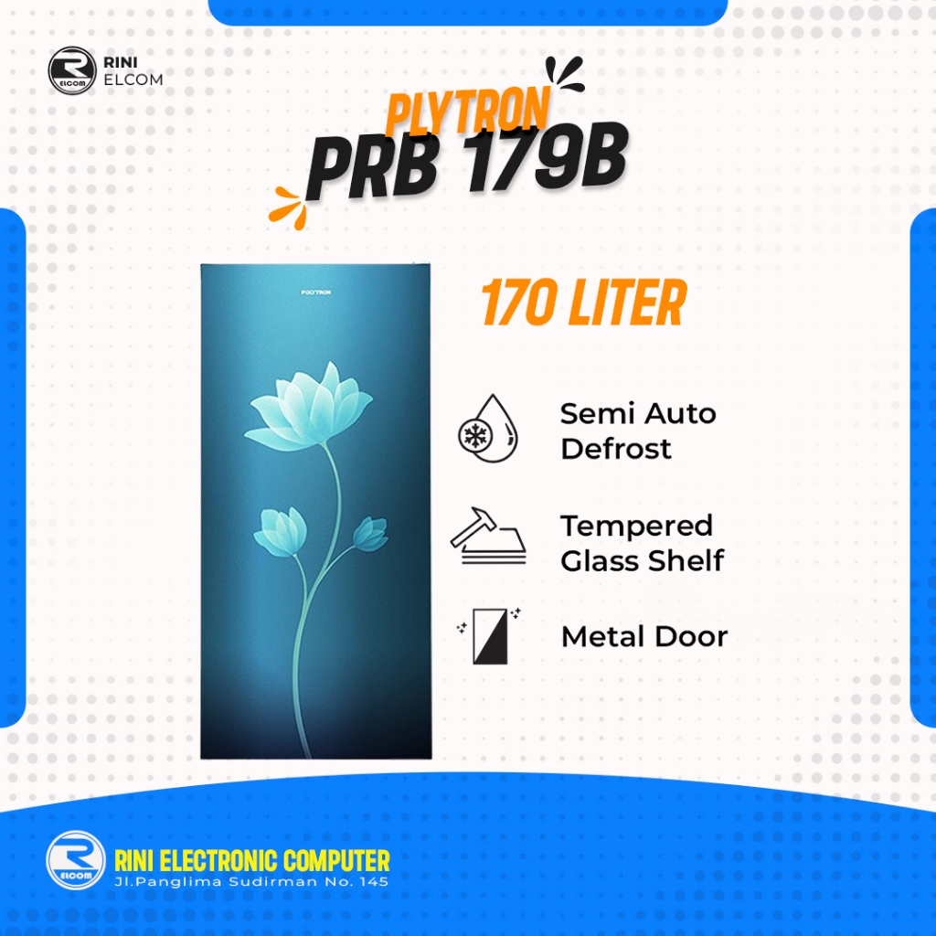 Kulkas 1 Pintu Polytron 170 liter PRB 179B PRB179B