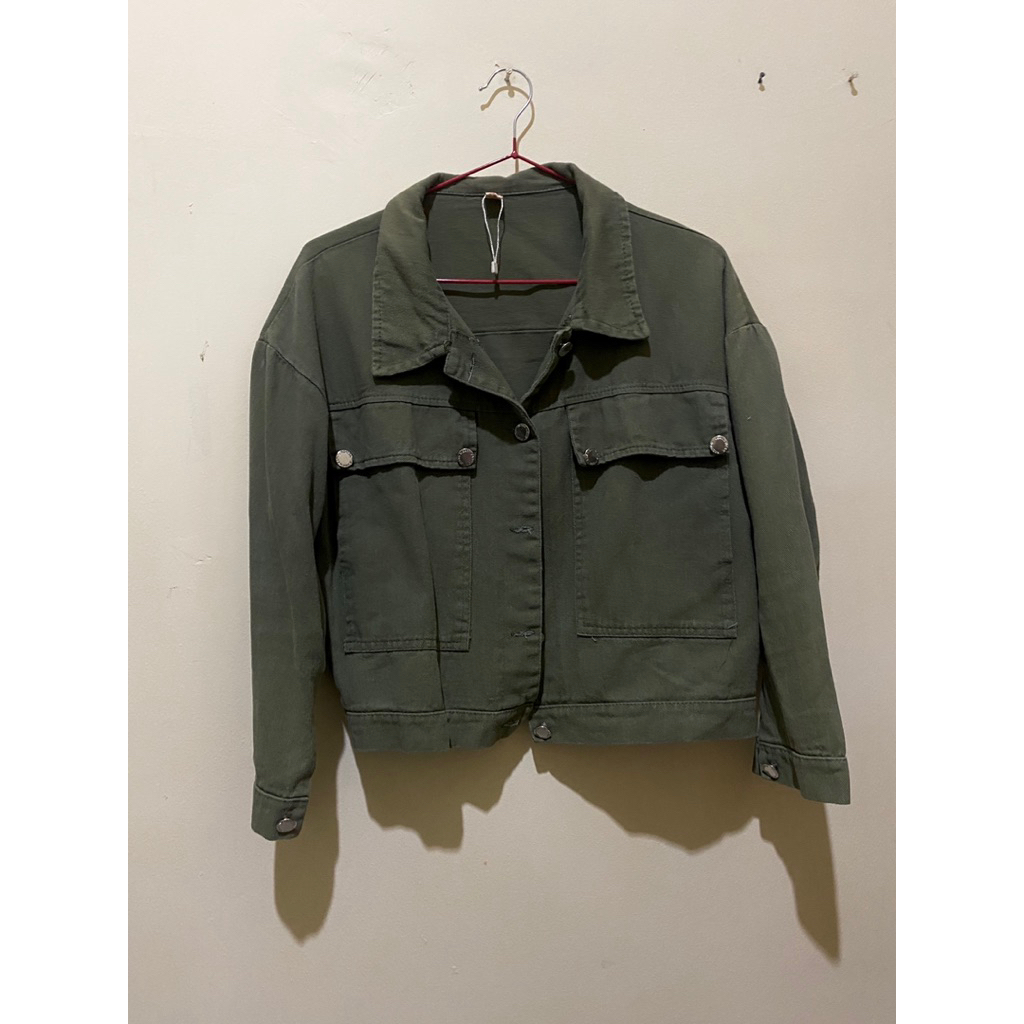 Jaket Denim Nyaman army preloved
