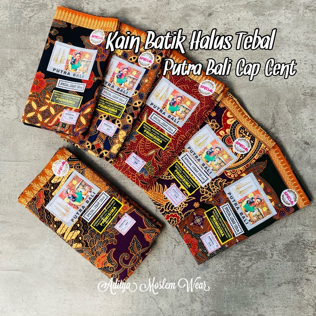 Kain Batik Tulis Halus Tebal Spesial Potong Panjang Cap Cent Putra Bali Samping Jarik Ibu Melahirkan