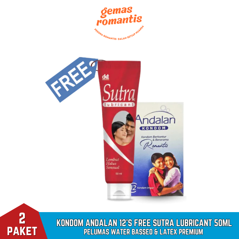 Kondom Andalan isi 12 pcs Bergerigi Free Sutra Lubricant 50 ML Pelumas Gel