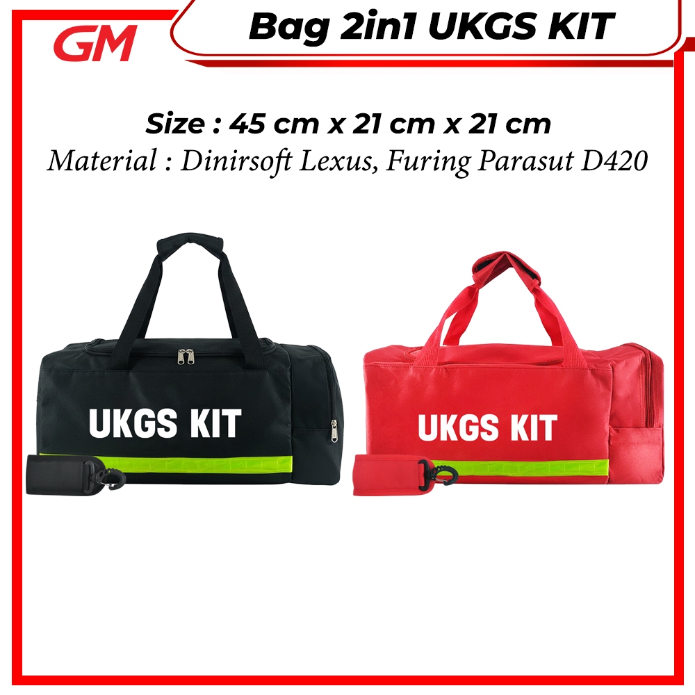 Medical Travel Bag 2in1 UKGS KIT Tas Perlengkapan Medis P3K Tas Kesehatan Siaga Bencana Organizer Al