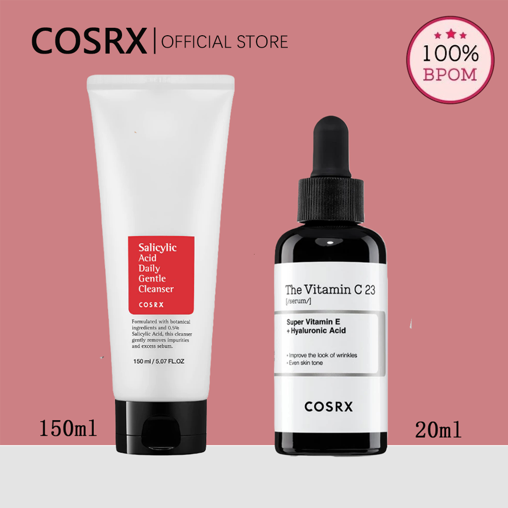 COSRX Salicylic Acid Daily Gentle Cleanser Skin Care+COSRX The Vitamin C 23 Serum Size Super Vitamin
