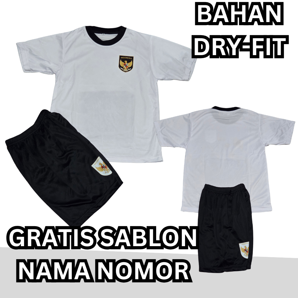 jersey timnas Indonesia hitam/baju romeny timnas indonesia usia 7-12thn