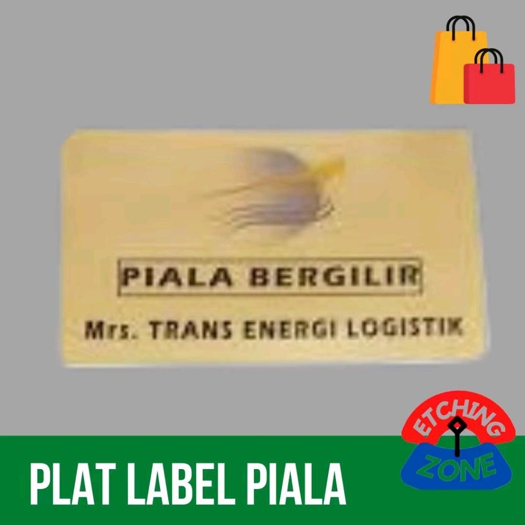 Plat Label Piala | Plat Label Trophy | Plat Label Kuningan - Murah