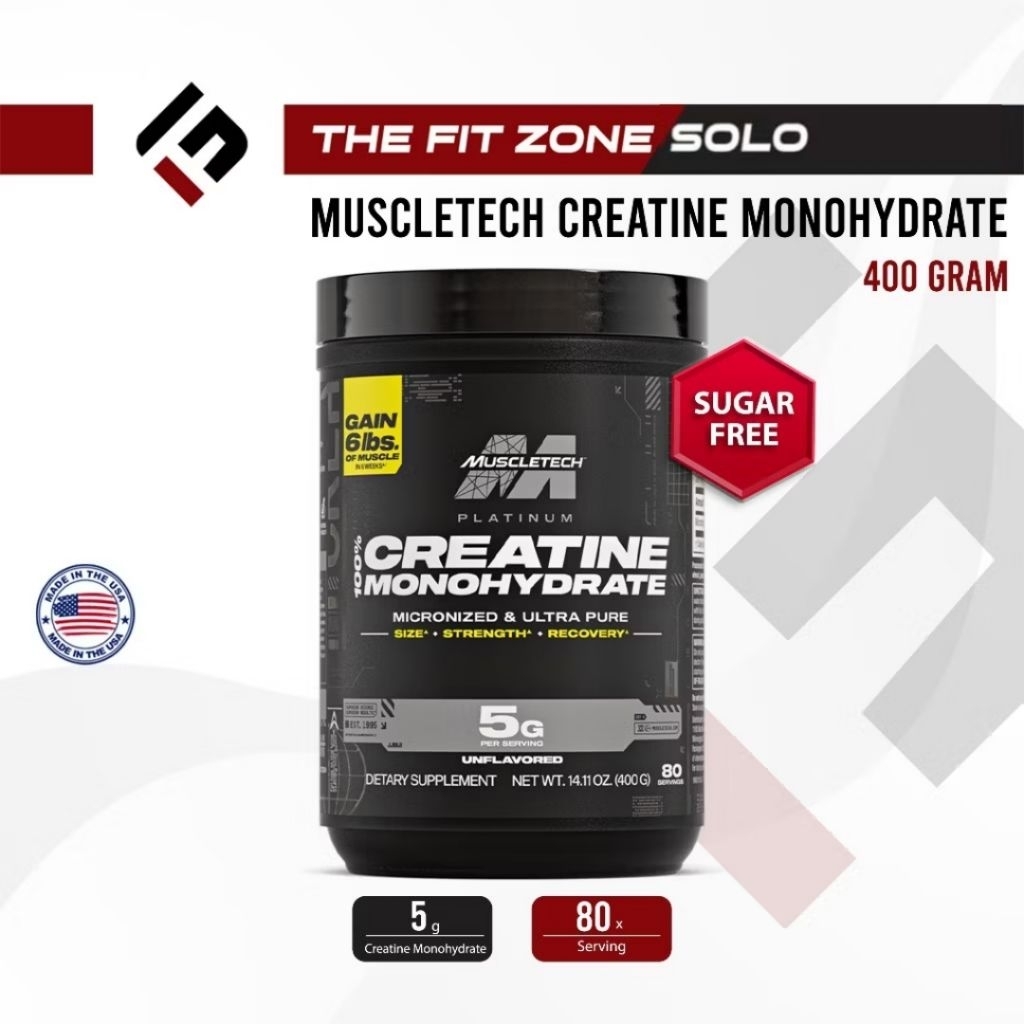 Muscletech Platinum Creatine 400 Gram Creatine Monohydrate Powder