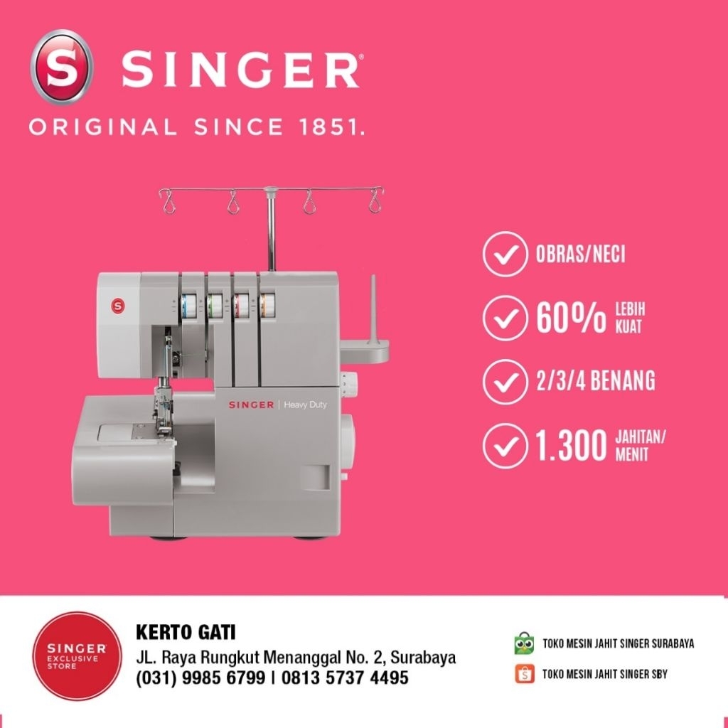 Mesin Obras Dan Neci SINGER 14HD854