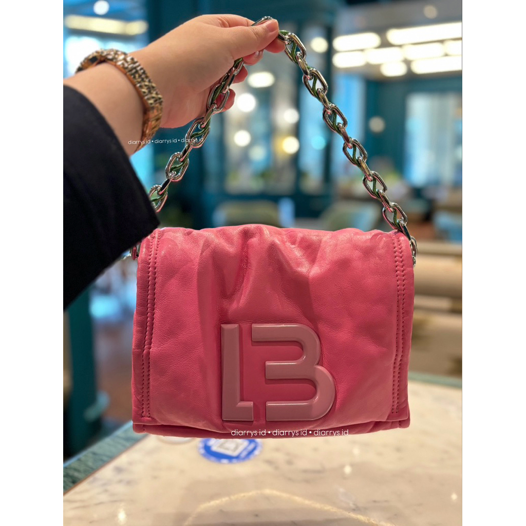 Preloved tas Bimba Y Lola | Kulit Asli | warna Pink