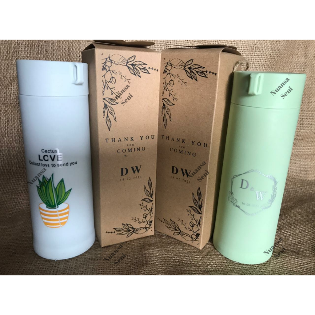 Paper Box Botol Tumbler 420ml Kemasan Dus Box Sablon Custom Packaging Souvenir