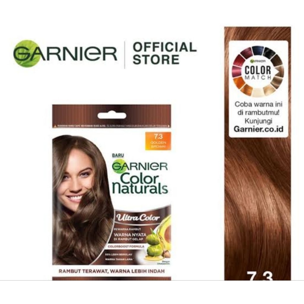 Garnier Hair Color 7.3 Golden Brown - Cat Rambut