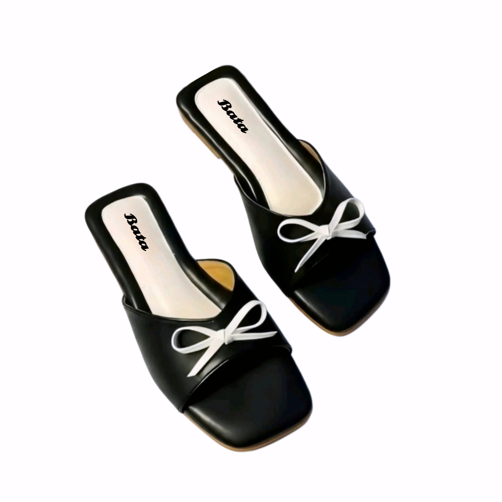 Sandal Wanita Bata sendal teplek casual platform Kekinian pita flat shoes cewek