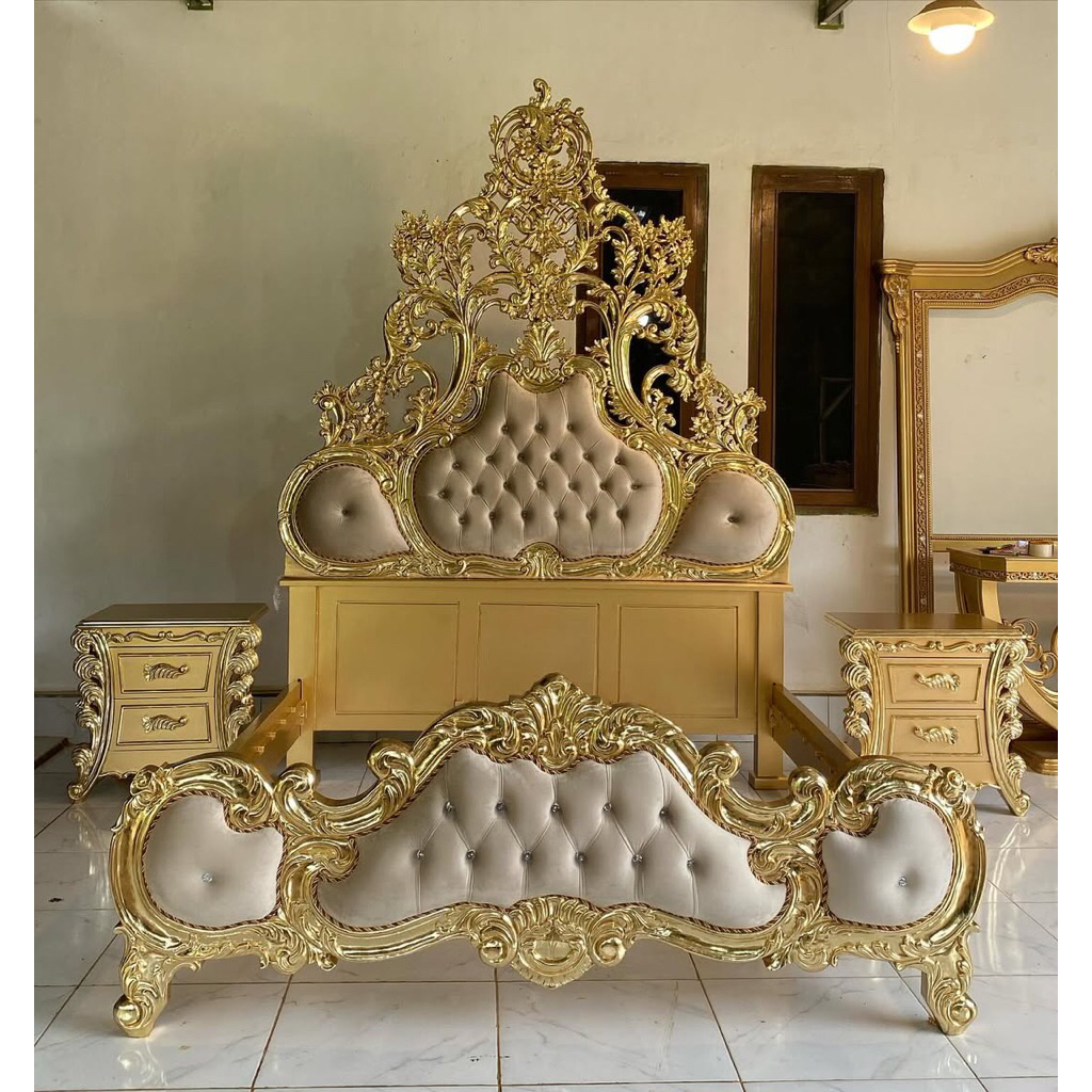 dipan ukir kayu jati / dipan mewah jepara / dipan sultan