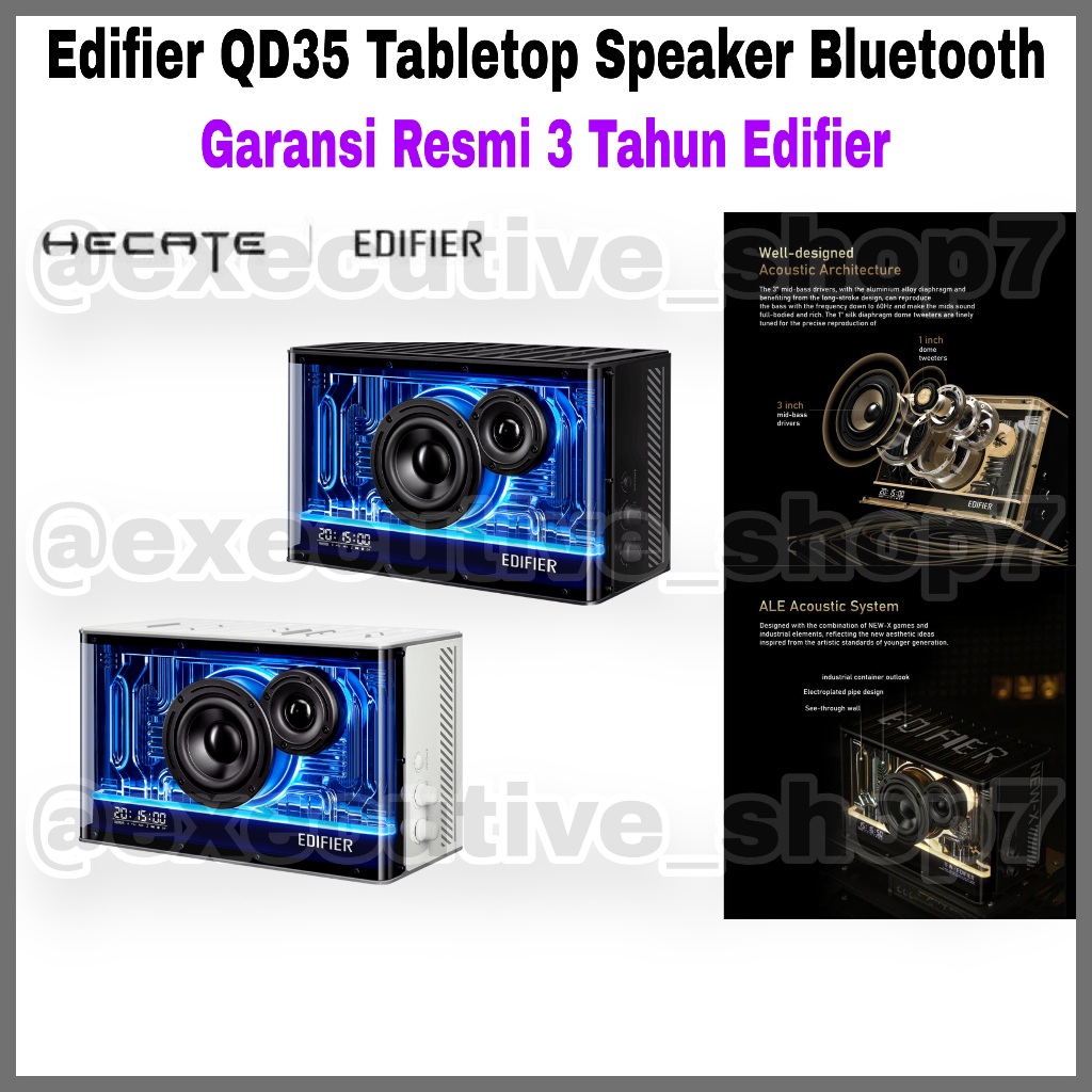Edifier QD35 Tabletop Speaker Bluetooth - Garansi Resmi 3 Tahun Edifier