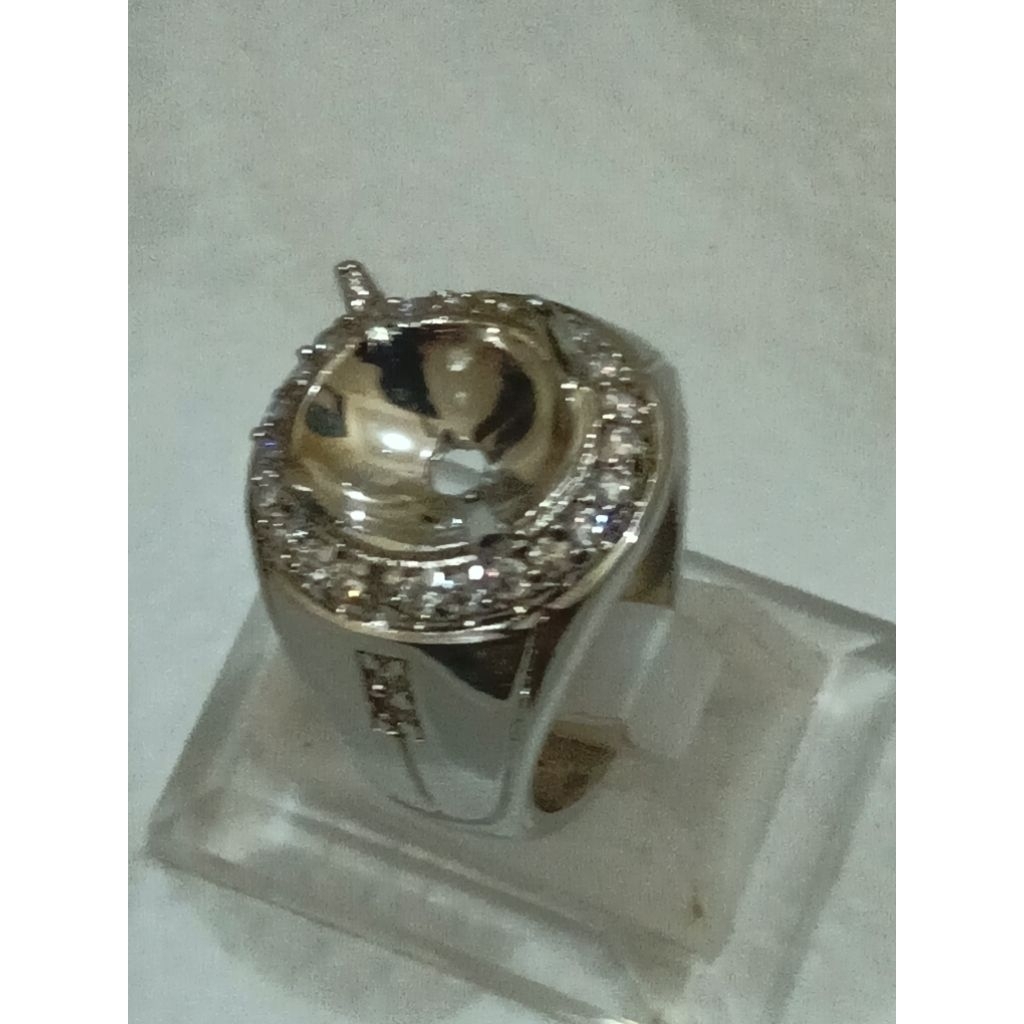 Ring Emban Cincin Alpaka Super 12x10mm oval.