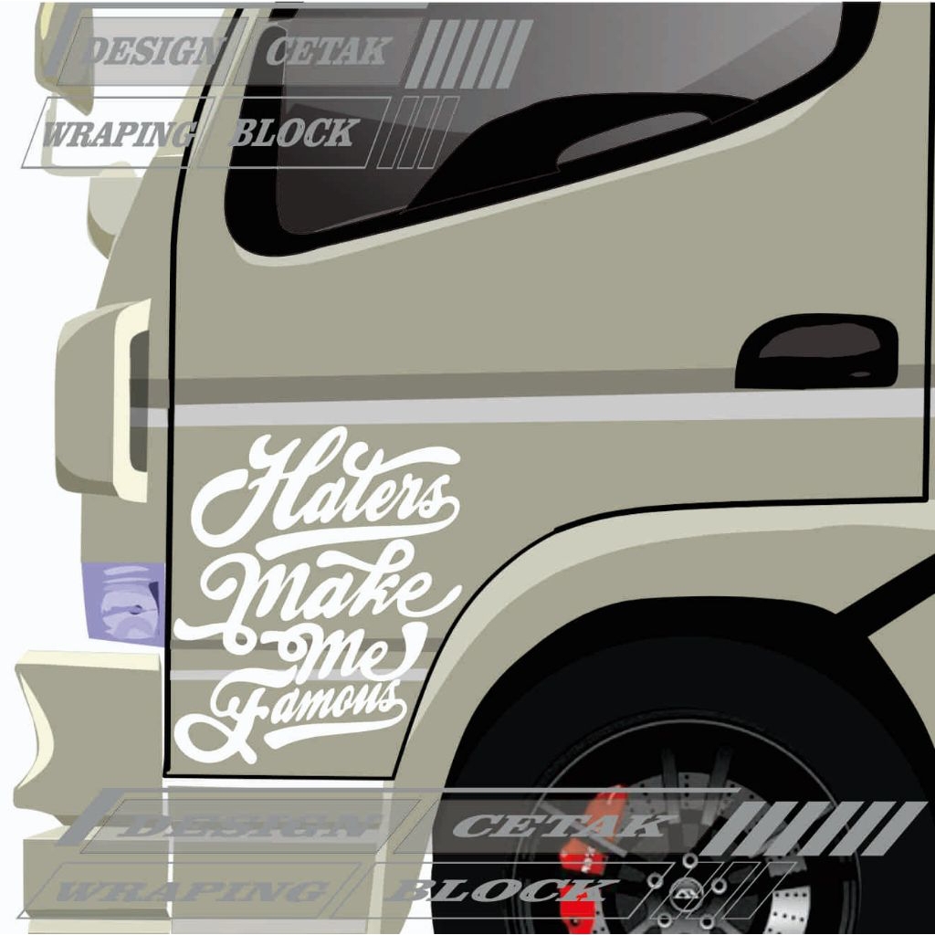 cutting sticker stiker pintu samping mobil truk truck Canter code 5333