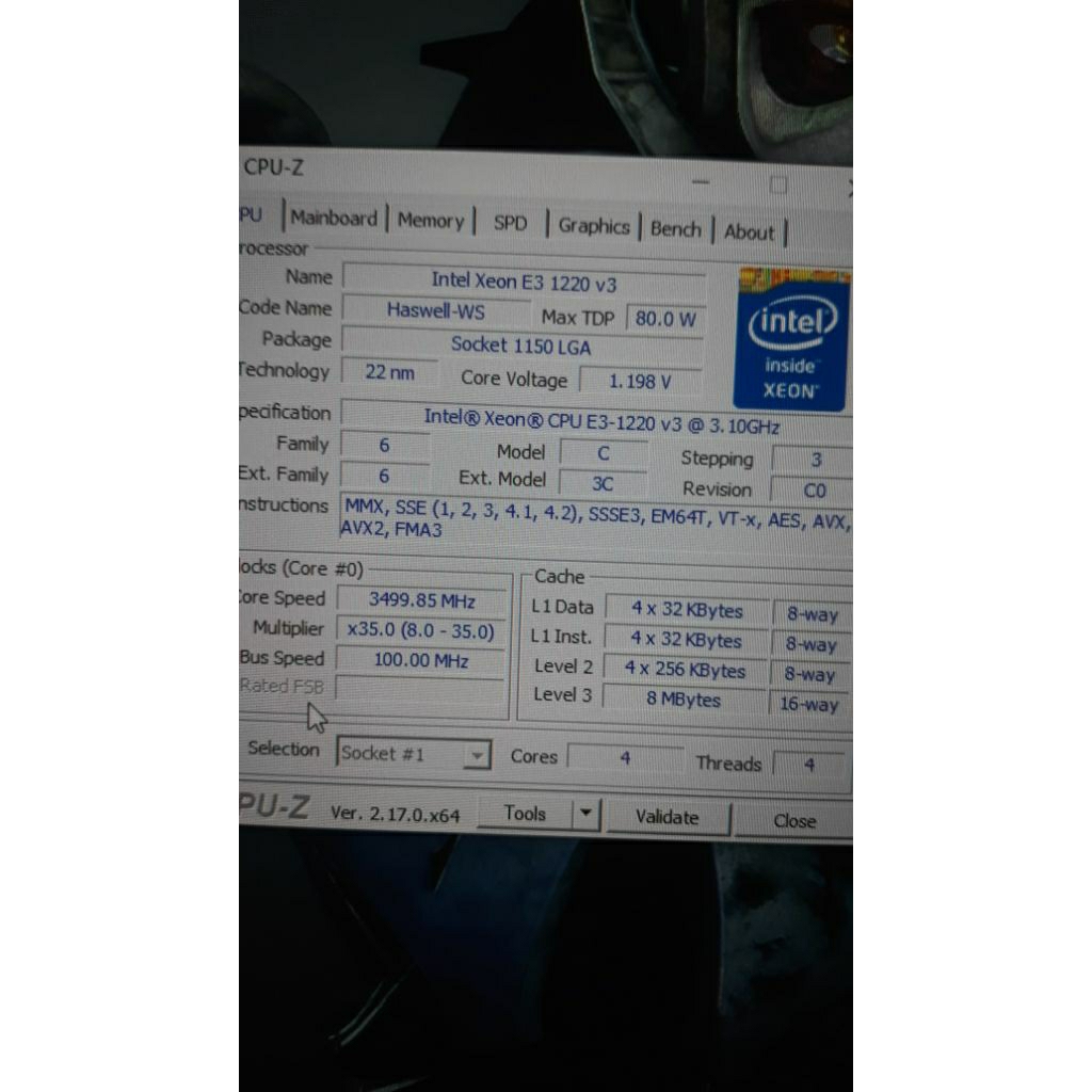 mobo Msi H97+xeon E3 1220 v3