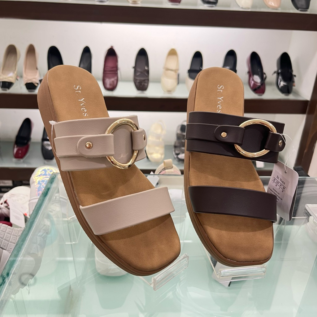 JVKOT05 Sandal wedges wanita hak 3cm dari brand St Yves ori matahari