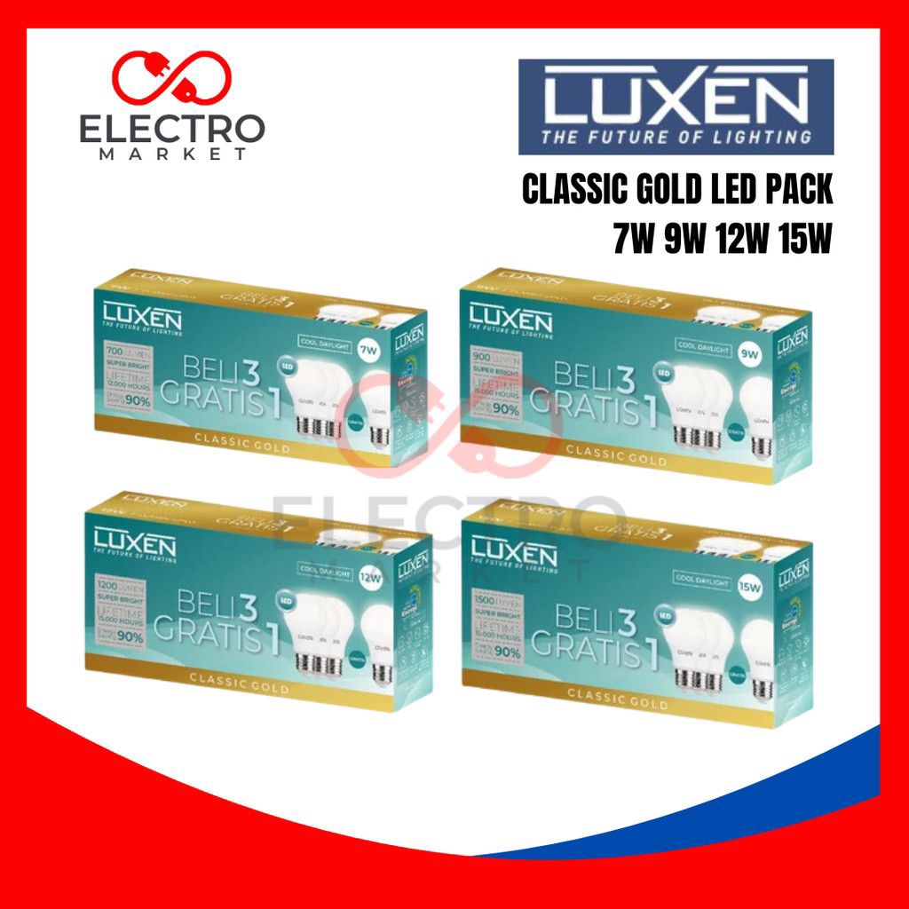 Paket Lampu Luxen 7w, 12w, 15w