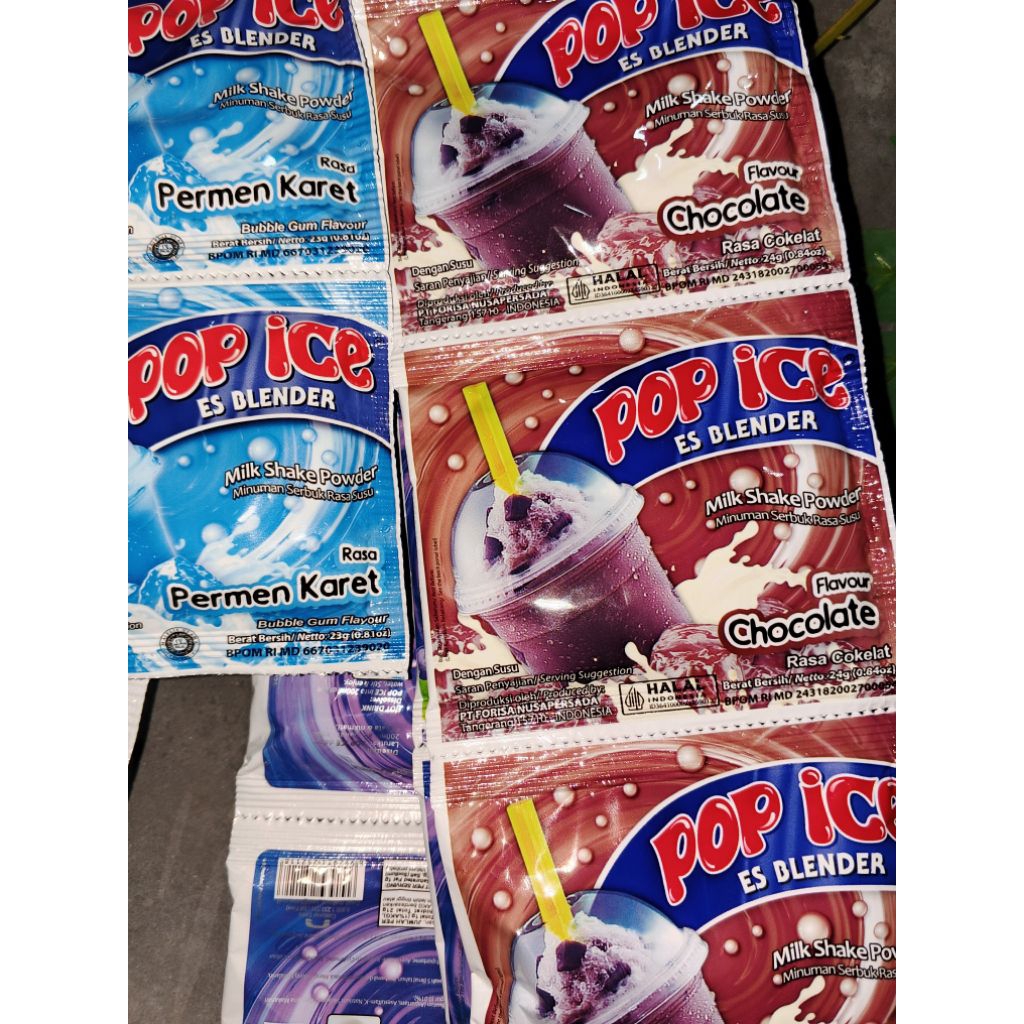 pop ice blender / pop ice 1 renceng / pop ice 10 sachet / minuman serbuk pop ice