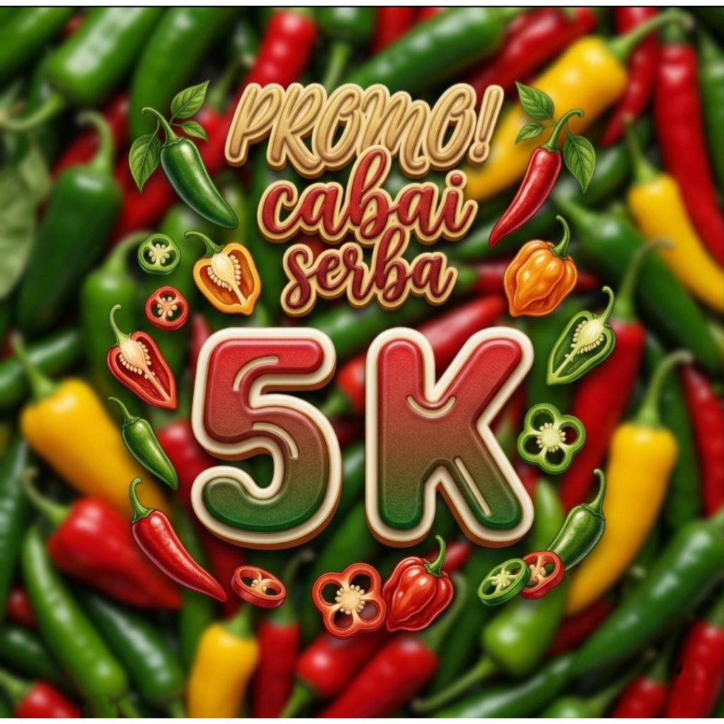 Cabe Rawit, Keriting, Besar/TW | Merah & Hijau [5k] - Segar dan Berkualitas
