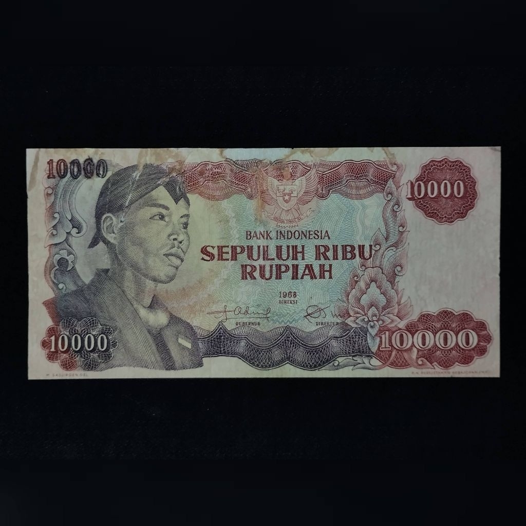 uang kuno Rp. 10000 seri jenderal Sudirman