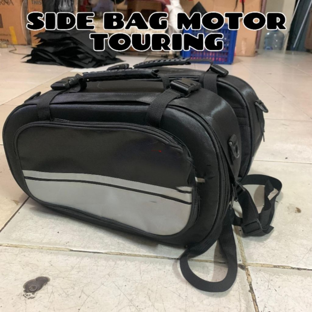 sidebar x trial touring harian tas samping motor univesal tas samping waterproof