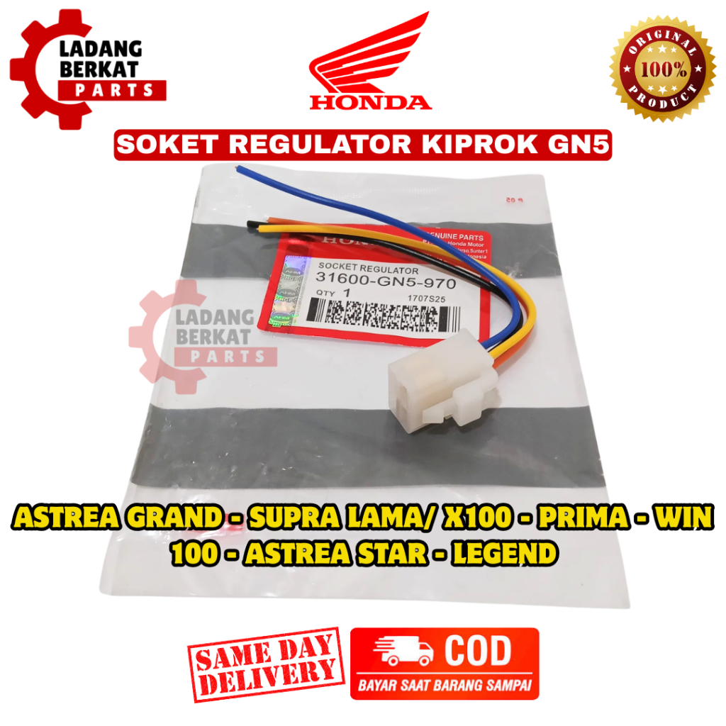 SOKET REGULATOR KIPROK ORIGINAL HONDA GN5 | MOTOR ASTREA GRAND, SUPRA LAMA/ X100, PRIMA, WIN 100, AS
