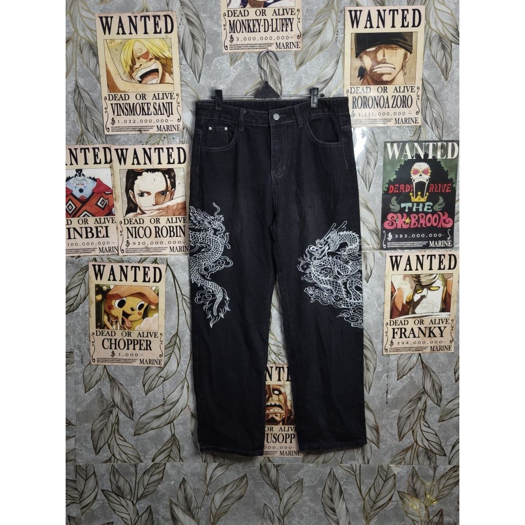 Jeans sukajan nvfelix embroidery