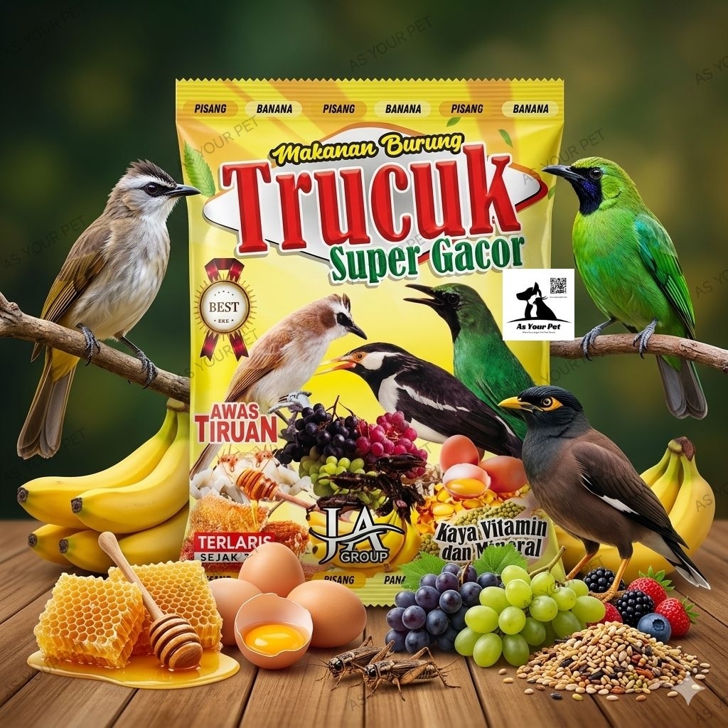 Pakan Burung Trucuk Kutilang Cucak Ijo Rowo Jalak Super Gacor Kicau Penggacor Voer Trucukan Pleci