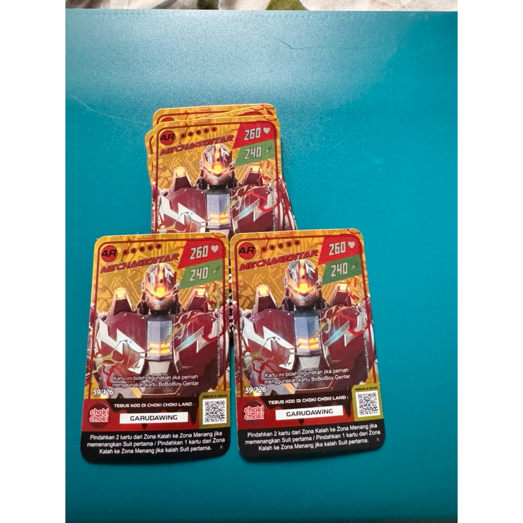 kartu boboiboy mecha gentar gold asli