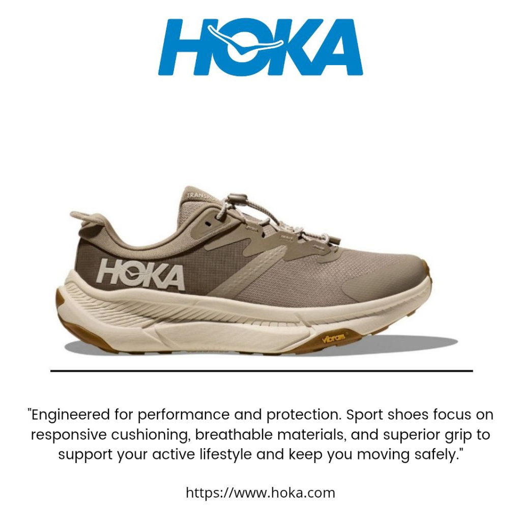 Sepatu HOKA ONE ONE Transport Dune Eggnog Trail Running Shoes