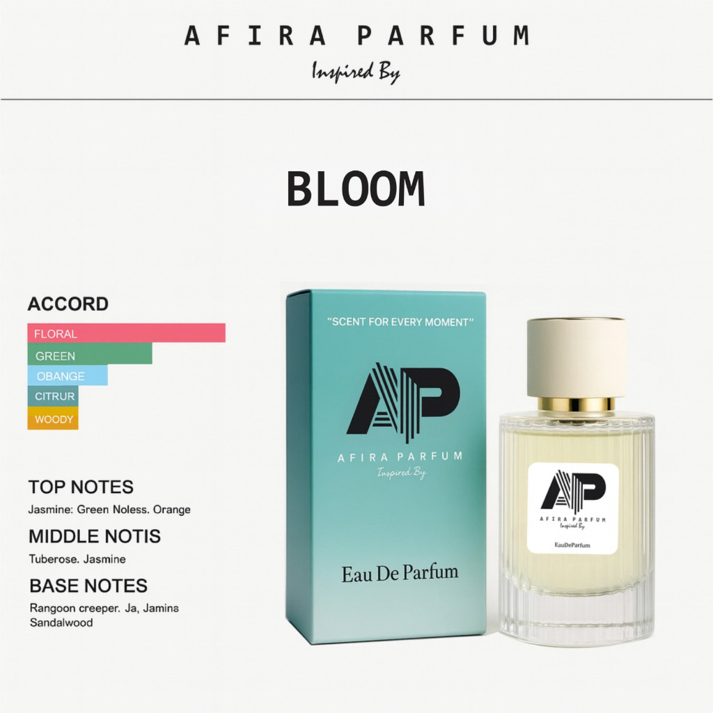 Gucci Bloom inspired By Afira Parfum Aroma floral Jasmine bunga rose Parfum Wanita wangi tahan lama