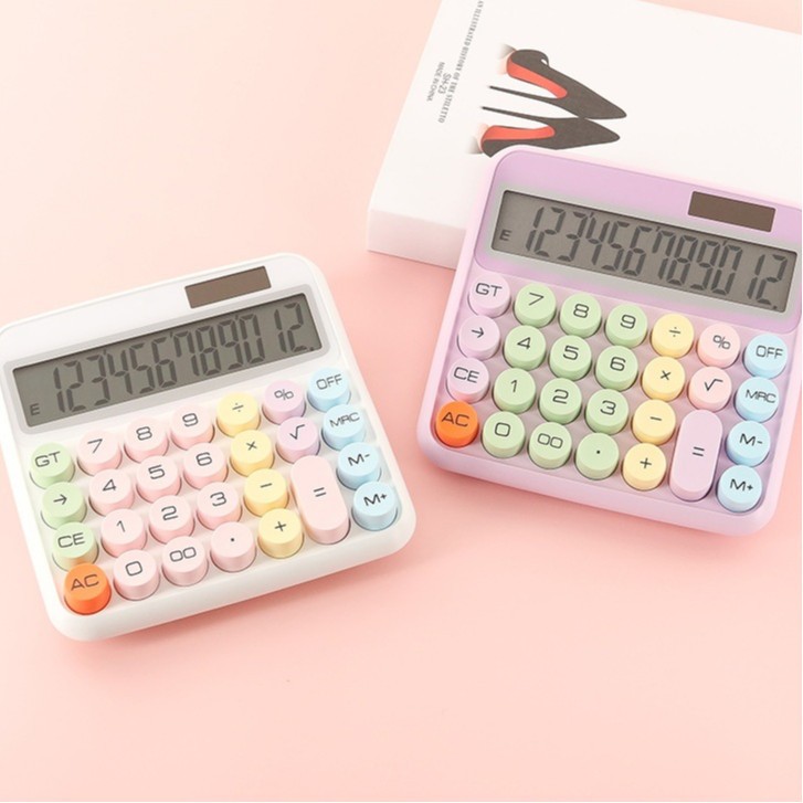 {NO.1} Kalkulator Model Korea Lucu 12 Digit Display Besar / Kalkulator Daya Ganda