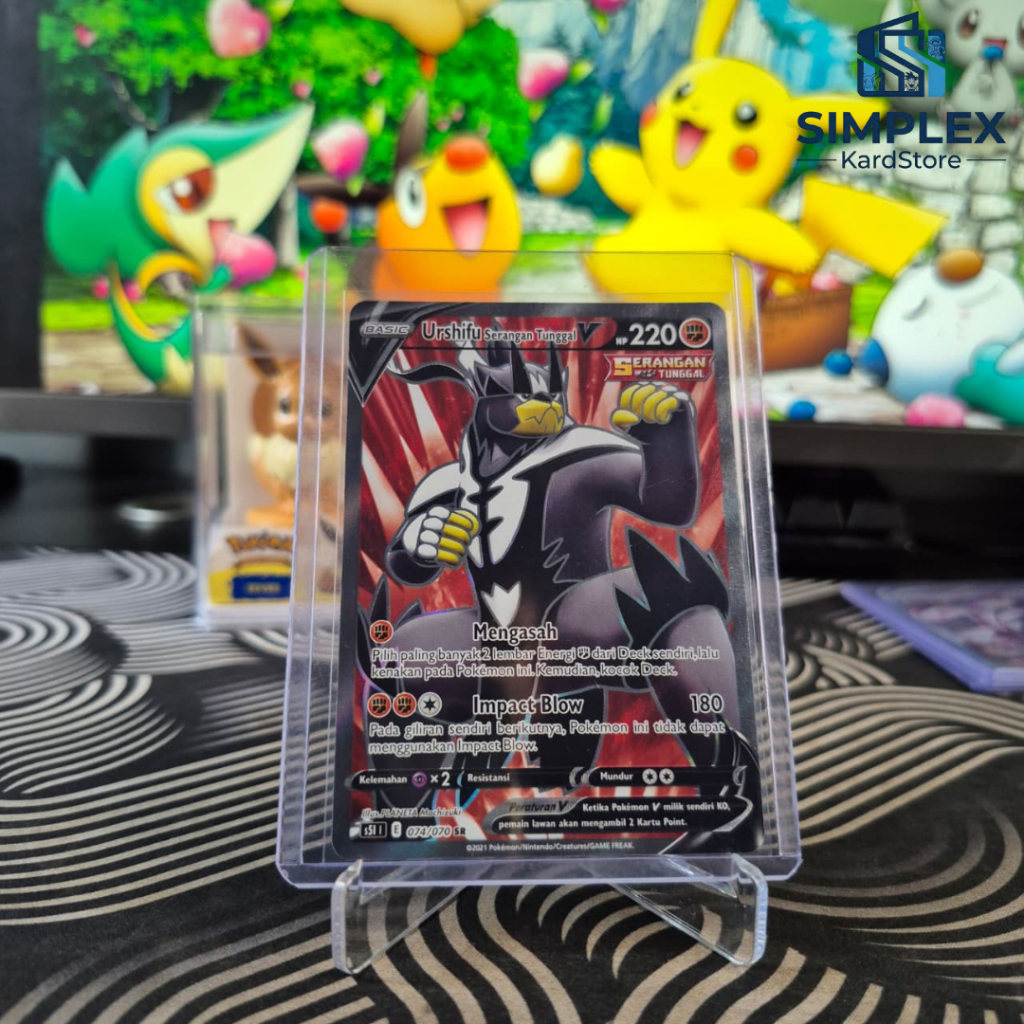 Urshifu serangan tunggal V 074/070 SR TCG Pokemon Indonesia