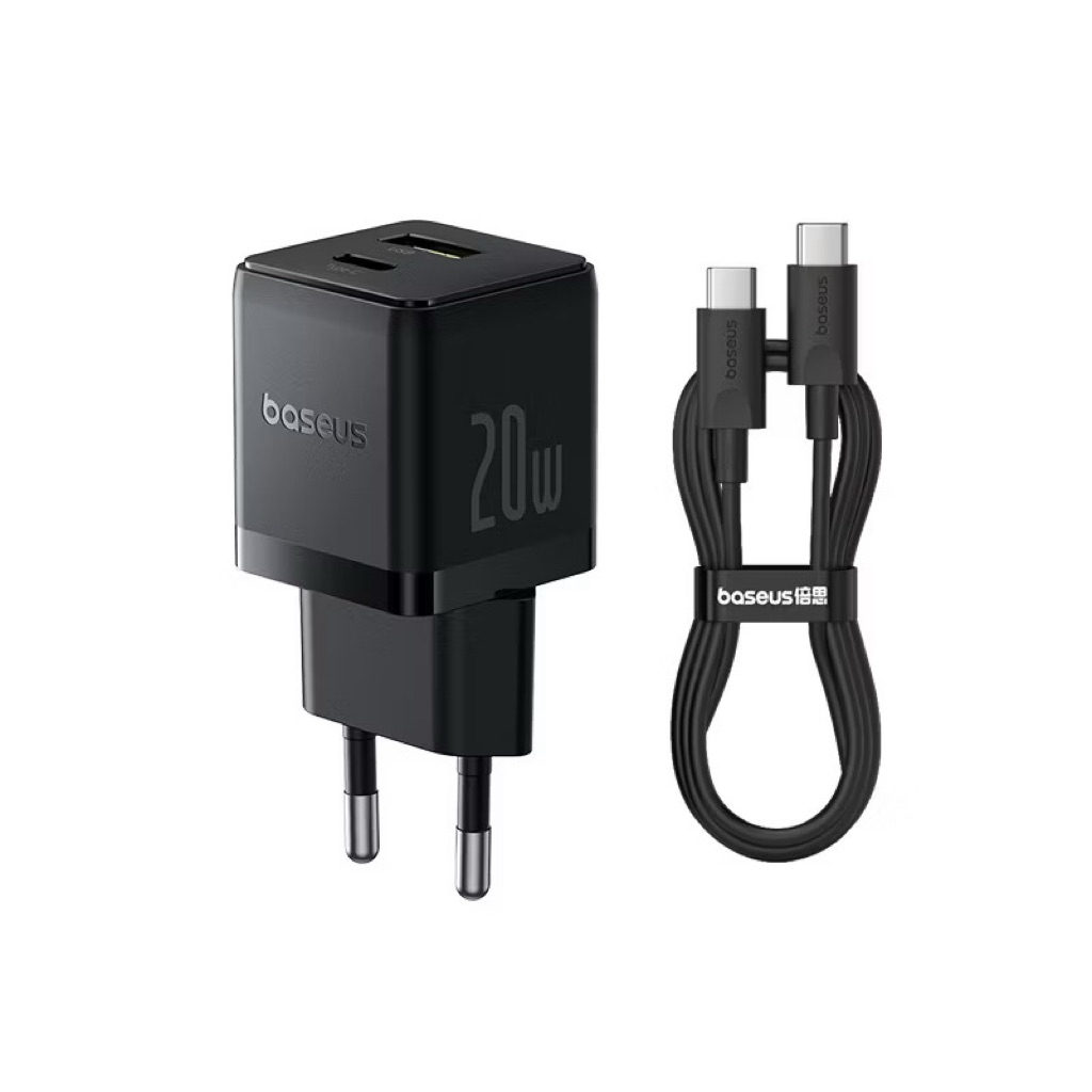 Charger Iphone Baseus 20W Gan + Kabel Lightning 2M MFI