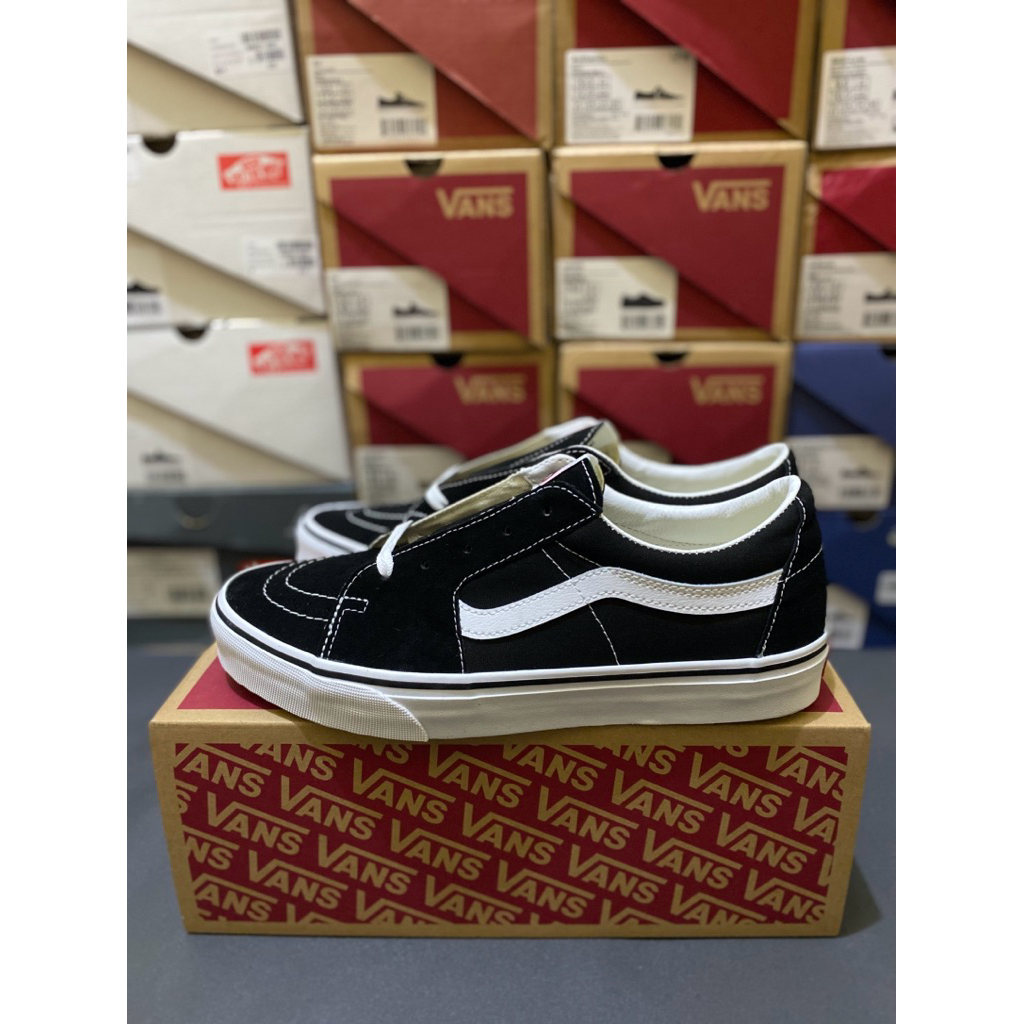 Vans Sk8 Low Black White (Original Resmi)