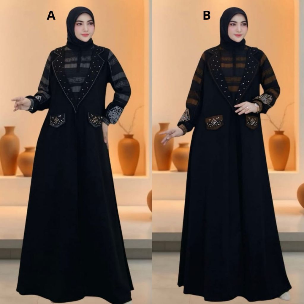 ABAYA SULTAN 02 PART 1 2 | JETBLACK HIKMAT SALUR
