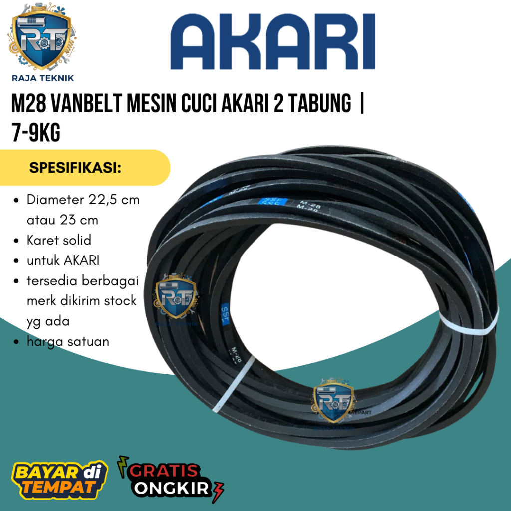Vanbelt Tali Gearbox Mesin Cuci Akari 2 Tabung | Fanbelt Mesin Cuci 2 Tabung