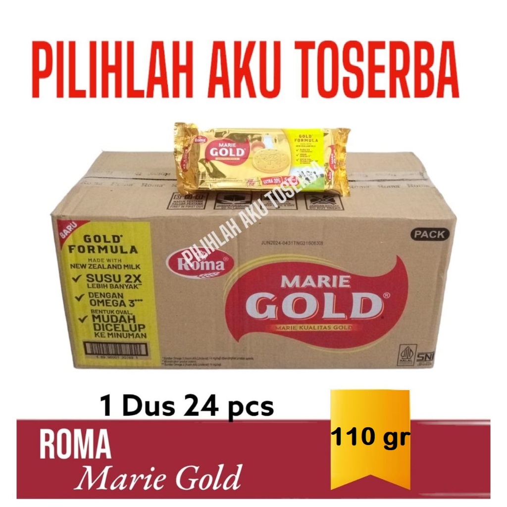 Roma MARIE GOLD 110 gr Multipack - ( HARGA 1 DUS ISI 24 Pcs )