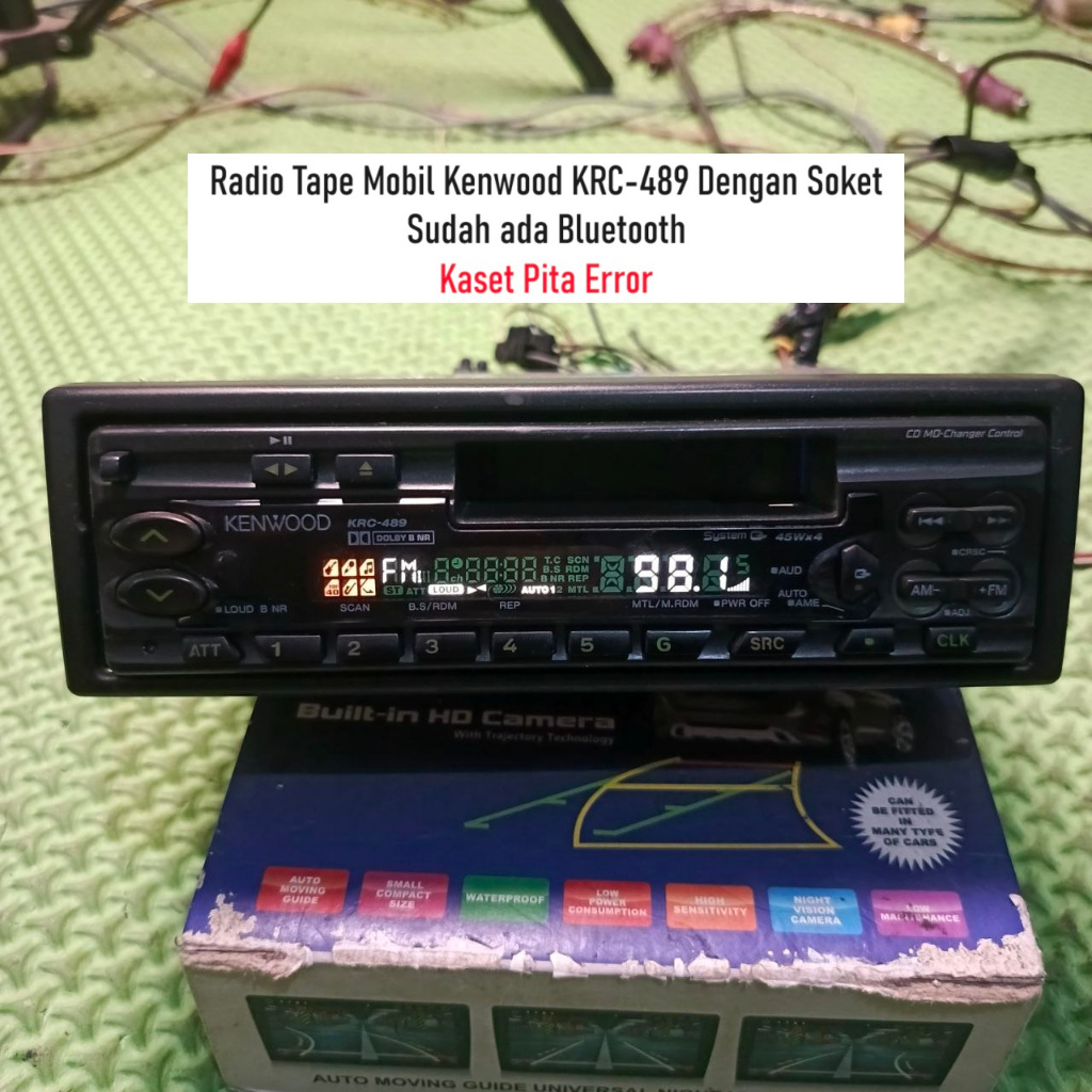 Radio Mobil Jadul Kenwood KRC-489 Jadul Dengan Soket | Sudah Bluetooth | Kaset Pita Error