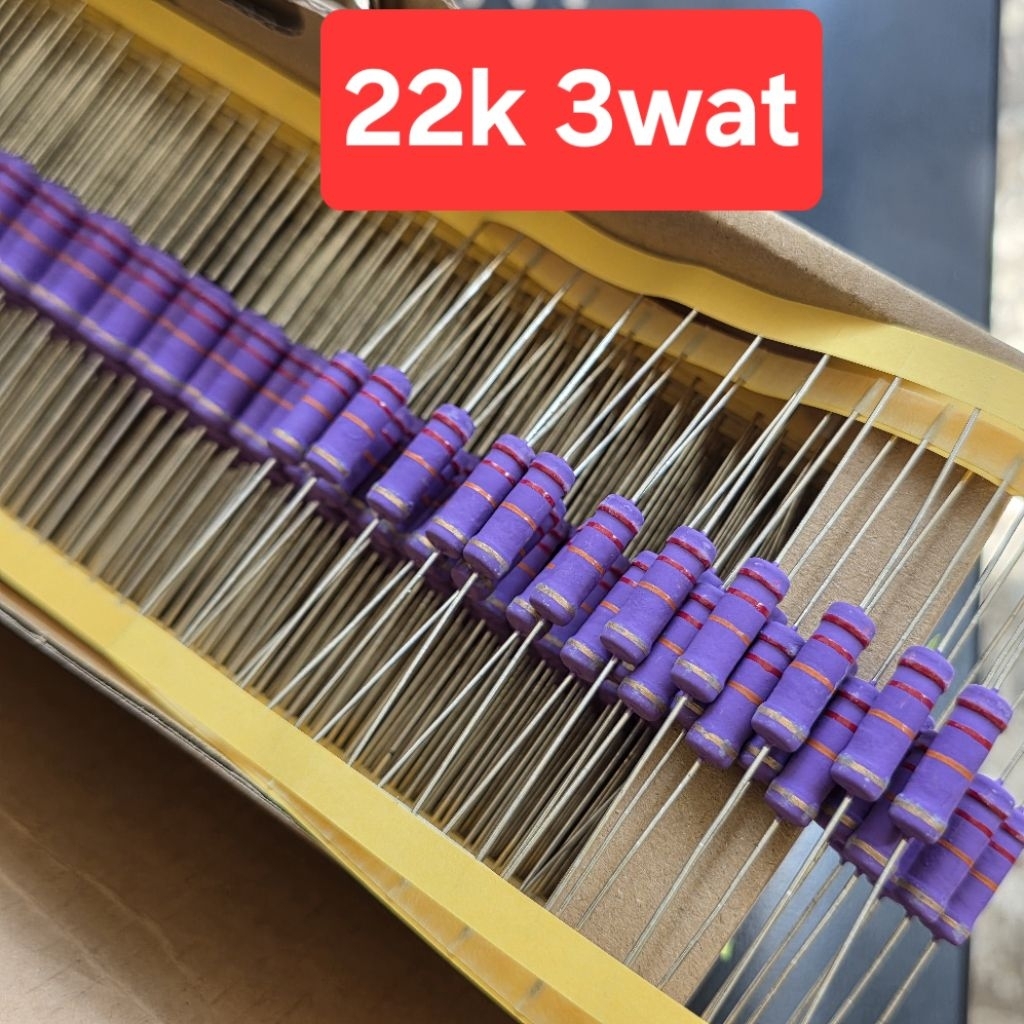 resistor ungu 22k 3wat kawat copper