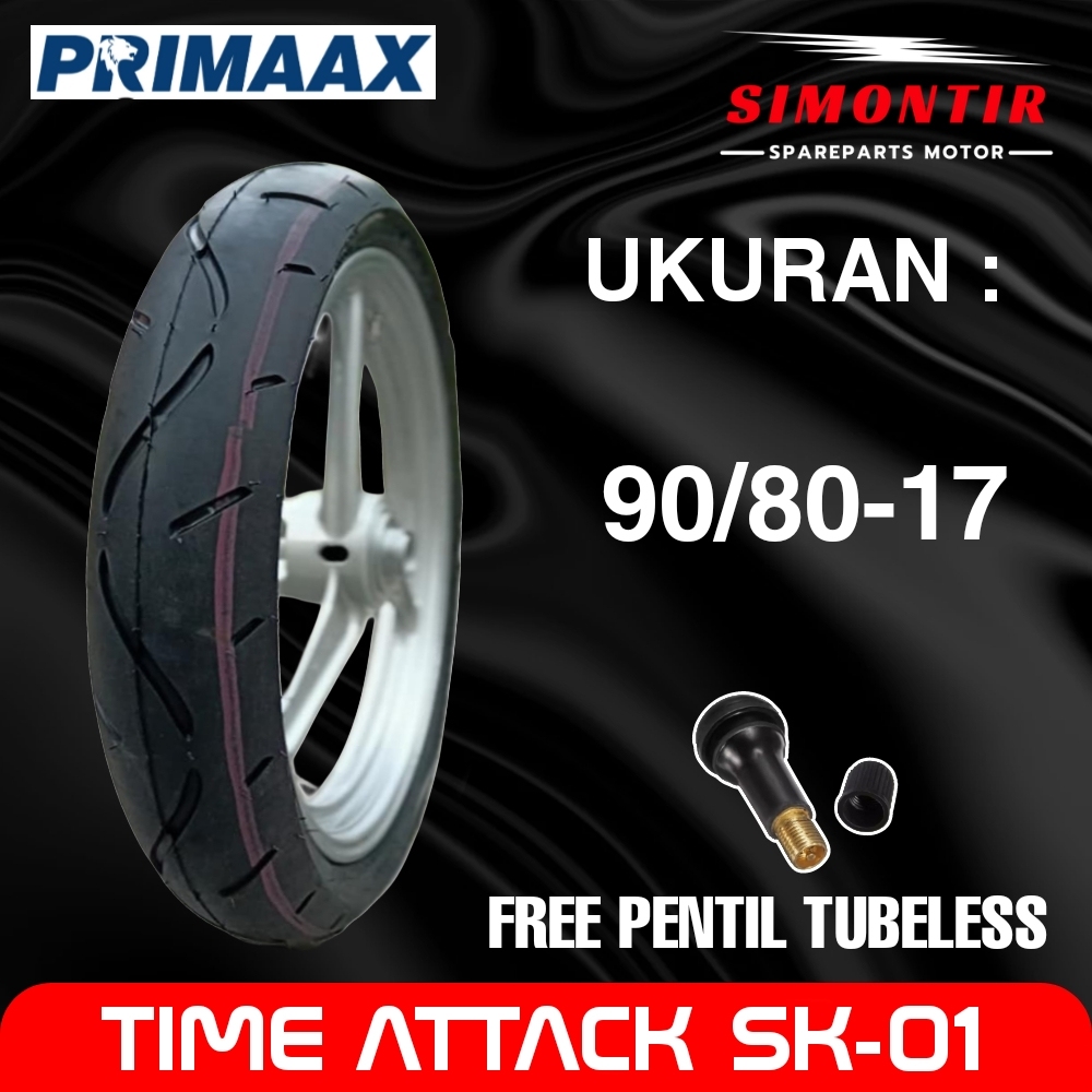 BAN PRIMAX TIPE SK01 DONAT 90/80-17 , 90/80-14 RING 17 DAN RING 14 BAN PRIMAAX NON TUBELESS TUBETYPE